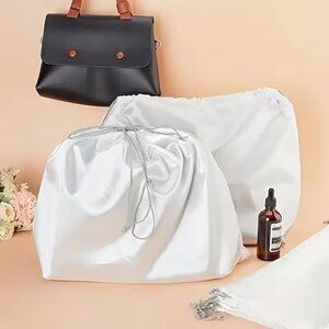 WHITE SATIN DUSTCOVERS FOR PURSES AND WALLETS